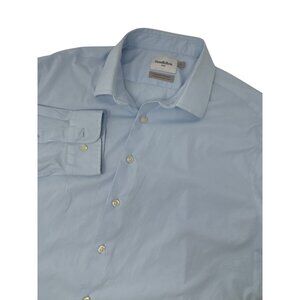 Goodfellow & Co Mens Light Blue Standard Fit Button-Down Dress Shirt XL